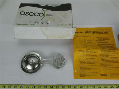 New Oseco Rupture Disk Disc 2" RCOV 316 TEF 14.4 PSIG @ 72°F 14.1 @ 85°F - Other Business ...