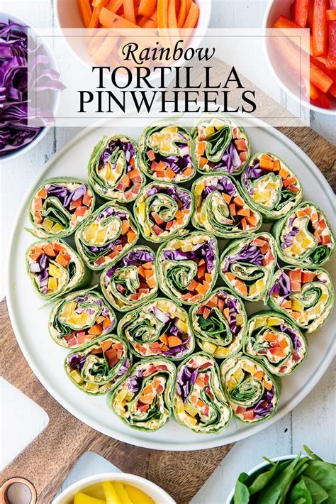 Rainbow Tortilla Pinwheels Recipe - Healthy Appetizer | Recipe ...