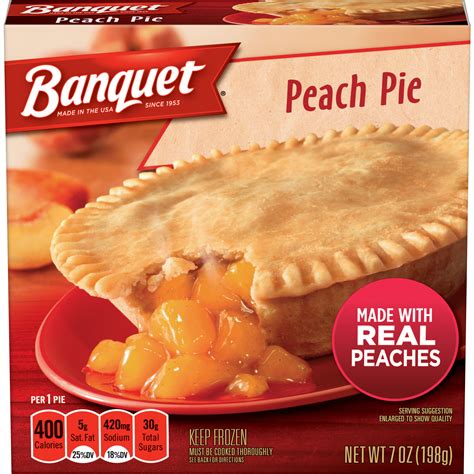 Banquet Peach Pie, Frozen Dessert, 7 OZ - Walmart.com - Walmart.com