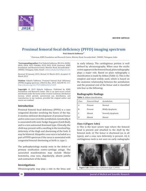 (PDF) Proximal femoral focal deficiency (PFFD)