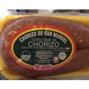 Chorizo de San Manuel Chorizo: Calories, Nutrition Analysis & More | Fooducate