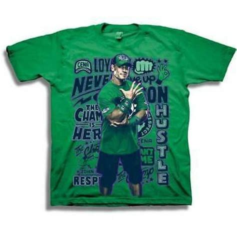 John Cena Graffiti Logo WWE Mens Green T-shirt 5XL - Walmart.com