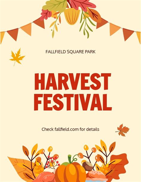 Fall Harvest Flyer Template in Word, Publisher, Google Docs, Pages, PSD ...