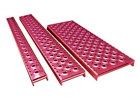 Aluminum Galvanized Steel Grip Strut Grating , Perforated Grating Stair Treads