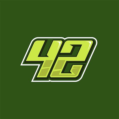 Premium Vector | Racing number 42 logo design vector