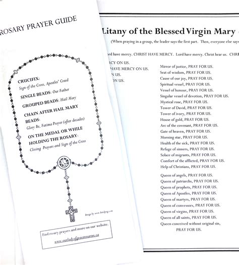 Printable Rosary Prayers | Our Lady of Grace Rosaries