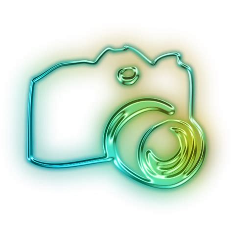 Green Glittering Camera Logo Illustration PNG Transparent Background ...