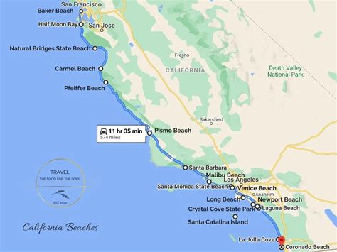 Map California Beaches – Topographic Map of Usa with States