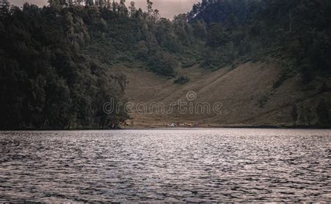 Ranu Kumbolo Lake stock photo. Image of shore, dark - 260096138