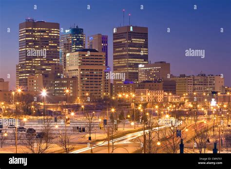 Winnipeg skyline at night hi-res stock photography and images - Alamy