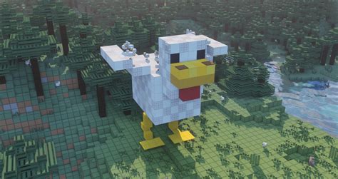 Minecraft chicken statue