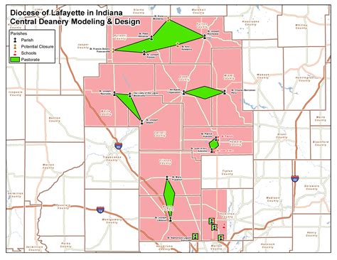 Deanery & Pastorate Maps | Diocese of Lafayette | Lafayette, IN