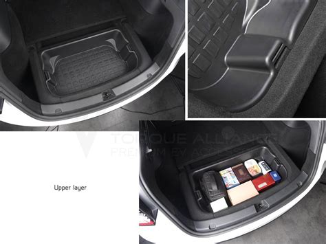 Tesla Model Y: Double-Layer Trunk Storage Box, Trunk Organizer - Torque ...