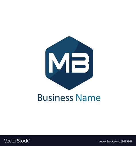 Initial letter mb logo template design Royalty Free Vector