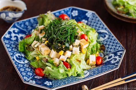 Tofu Salad with Sesame Ponzu Dressing 豆腐サラダ • Just One Cookbook