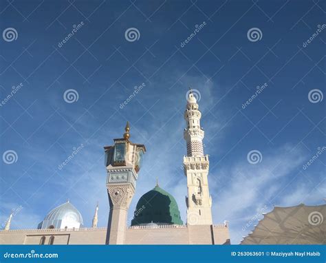 Nabawi Mosque, a Dome Colored Green that Was Built Over the Tomb of the ...