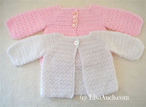 Free Crochet Baby Cardigan Patterns – LisaAuch