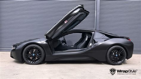 BMW i8 - Black Satin wrap | WrapStyle