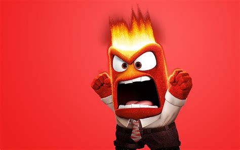 HD wallpaper: Inside Out Angry poster, 2015, anger, emotion, human Face ...