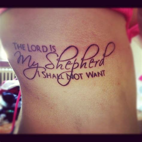 The Lord is My Shepherd Tattoo