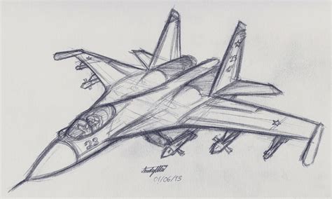 Su-27 Flanker doodle by NDTwoFives | Airplane drawing, Airplane sketch ...