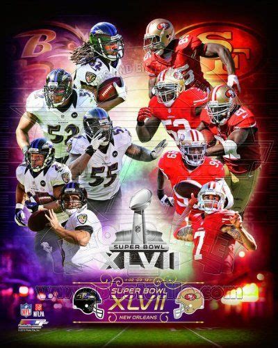 Super Bowl XLVII Ravens vs 49ers Match Up Photo 8x10 (bestseller ...