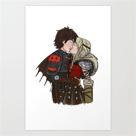 Hiccstrid Kiss Art Print by JenniS41 | Society6