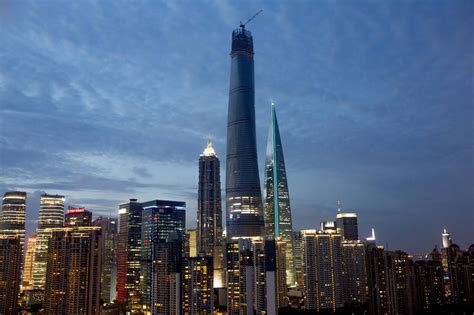 Shanghai Tower View At Dusk