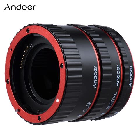 Andoer AF Macro Extension Tube Ring Colorful Metal TTL Auto Focus Ring ...