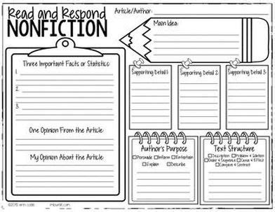 Narrative Text Structure Graphic Organizer