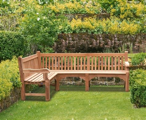 Balmoral Teak Wooden Corner Garden Bench (Left Orientation)