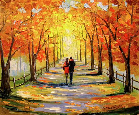 Walk on a Sunny day Painting by Olha Darchuk - Pixels