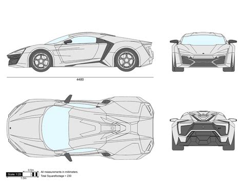 Lykan HyperSport Blueprint - Download free blueprint for 3D modeling | Lykan hypersport, Concept ...