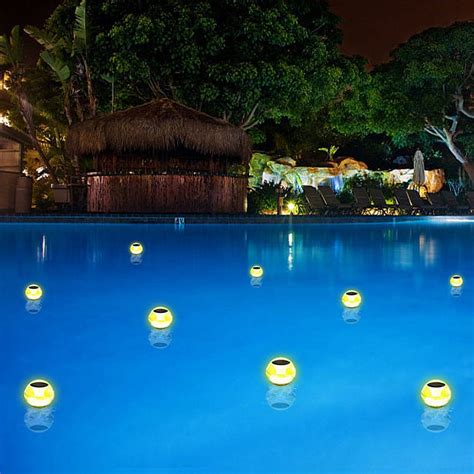 Solar Water Floating Lights Outdoor Pond Night Lights Layout Home Garden Pool Floating ...