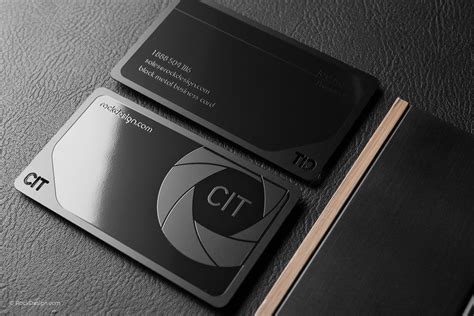 BUY black metal business cards | RockDesign.com