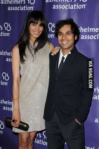 Kunal Nayyar and his wife Miss India - 9GAG