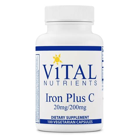 Iron Plus C Supplement | 100 Capsules | Iron Plus Vitamin C Supplement