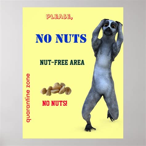 Nut-free Zone Poster | Zazzle.com