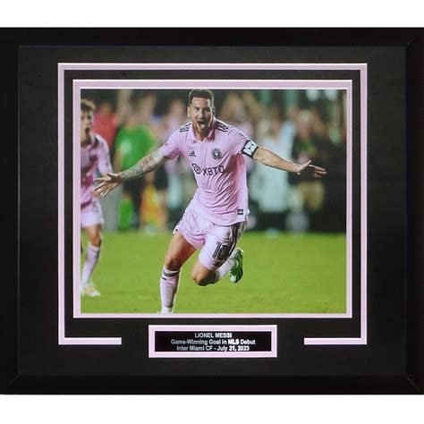 Lionel Messi Inter Miami First MLS Goal Deluxe Framed 11x14 Photo with ...