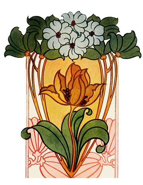 Art Nouveau Flowers Design - Home Alqu