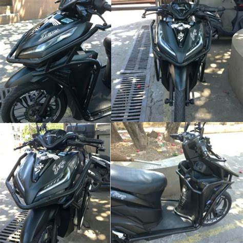 Modified Motorcycle Click Full Armor Crash Guard Bumper Side Guard ...