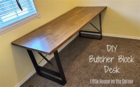 Little House on the Corner: DIY Butcher Block Desk for the Home Office