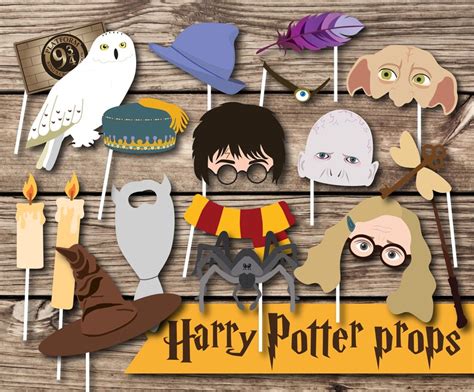 Harry Potter inspired props Potter Photo Booth Props. Wizard | Etsy