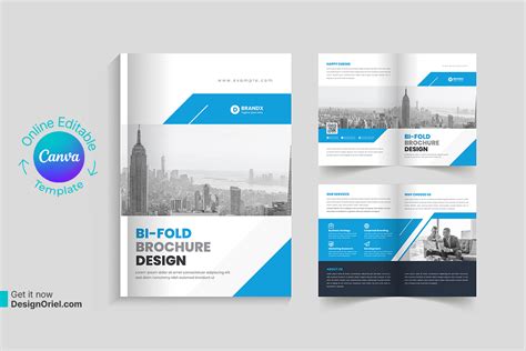 Corporate Bifold Brochure Design Canva Template