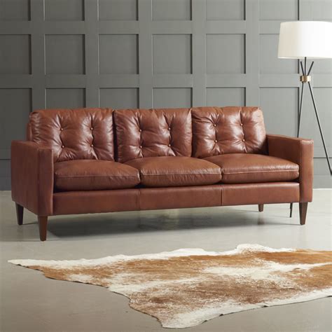 DwellStudio Leather Sofa & Reviews | Wayfair
