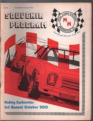 Mesa Marin Raceway Auto Race Program-10/20/1979-3rd Oct. 200 Race-FN ...