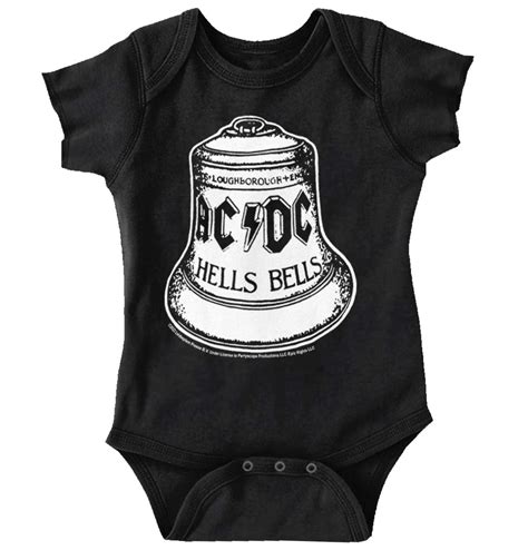 ACDC Band Hells Bells Album Cover Romper Boys or Girls Infant Baby ...