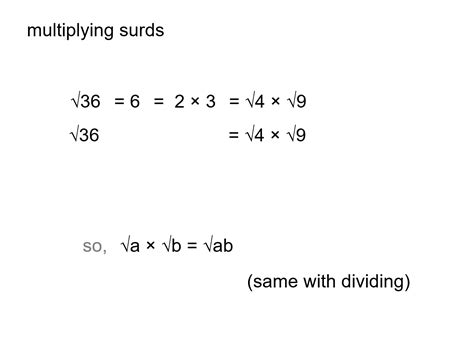 MEDIAN Don Steward mathematics teaching: surd simplification