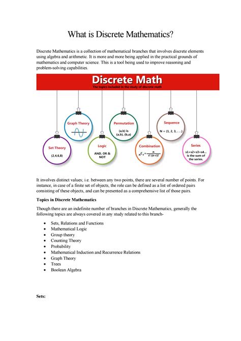 What is Discrete Mathematics? by brainwaredm1 - Issuu