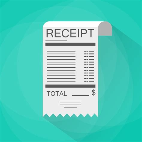 Receipt clipart. flat design. | Premium Vector